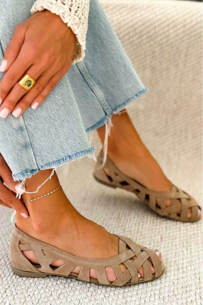 Velmarique | Woven Open-Toe Flat Sandals