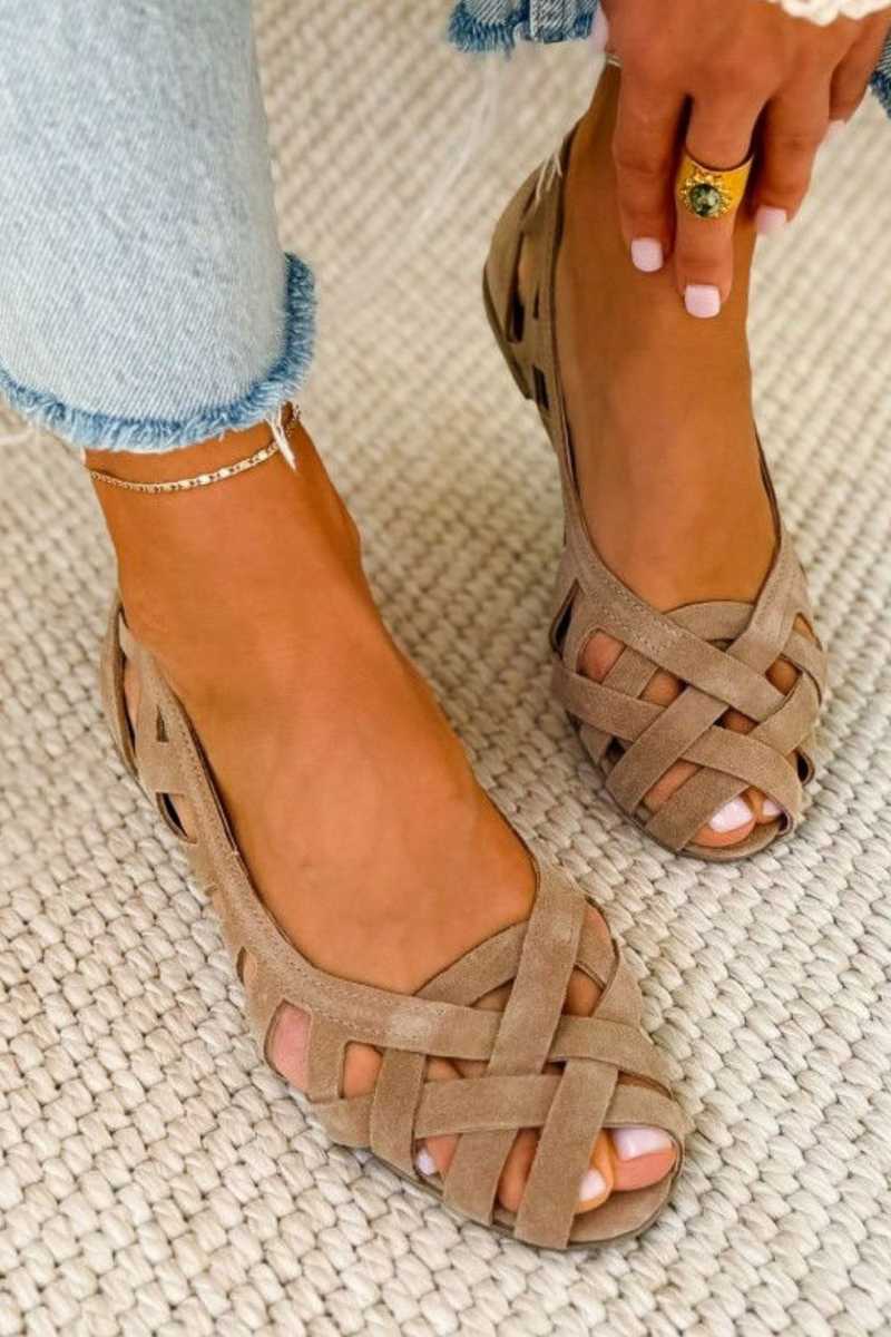 Velmarique | Woven Open-Toe Flat Sandals