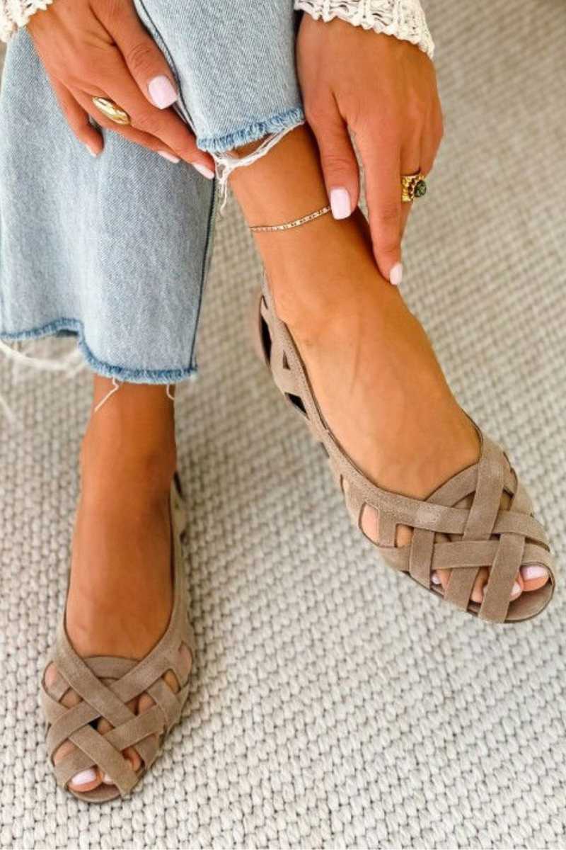 Velmarique | Woven Open-Toe Flat Sandals