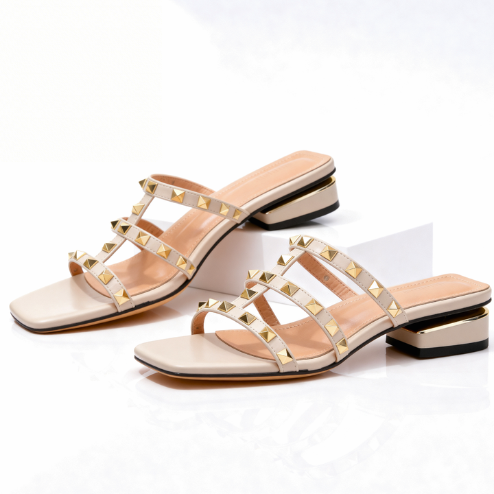 Margot | Studded Square-Toe Sandals