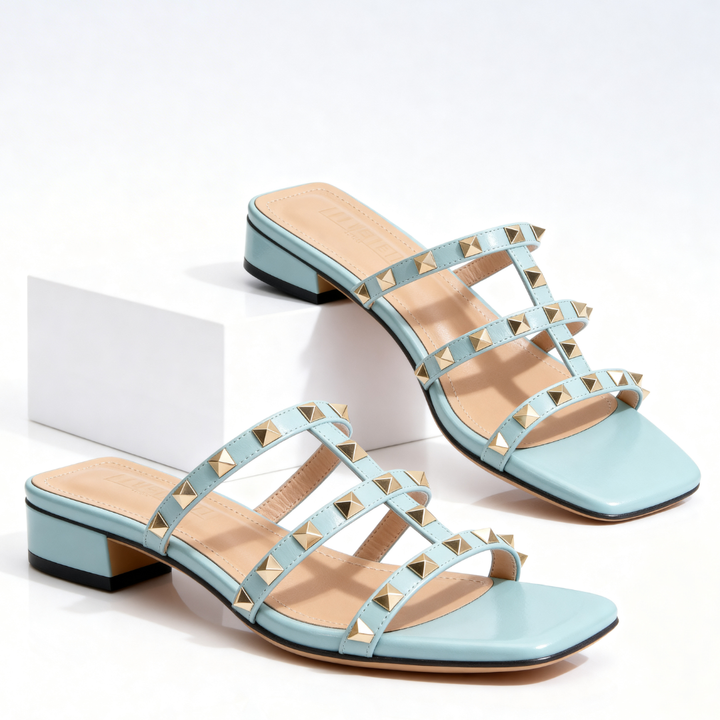 Margot | Studded Square-Toe Sandals