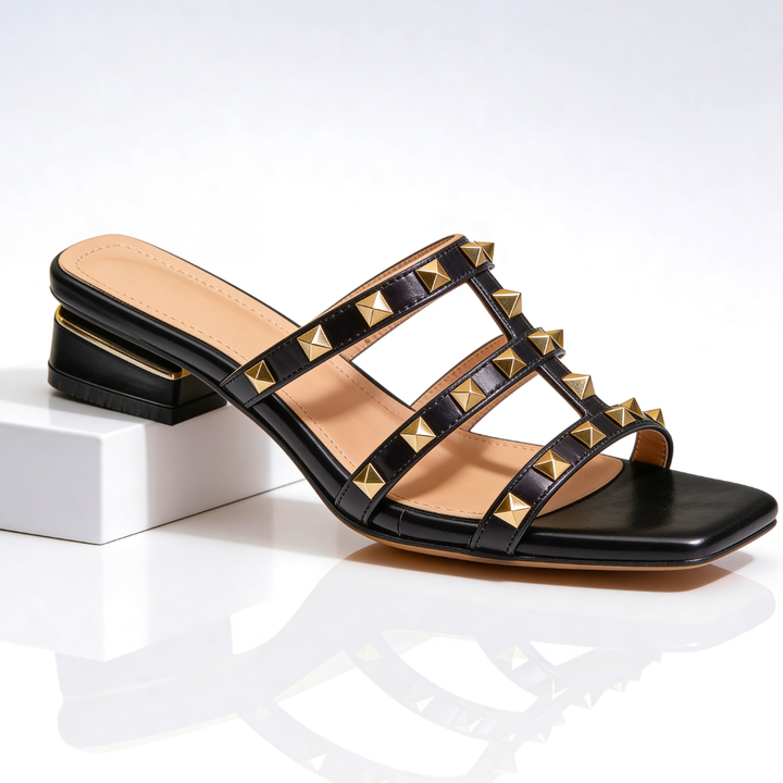 Margot | Studded Square-Toe Sandals