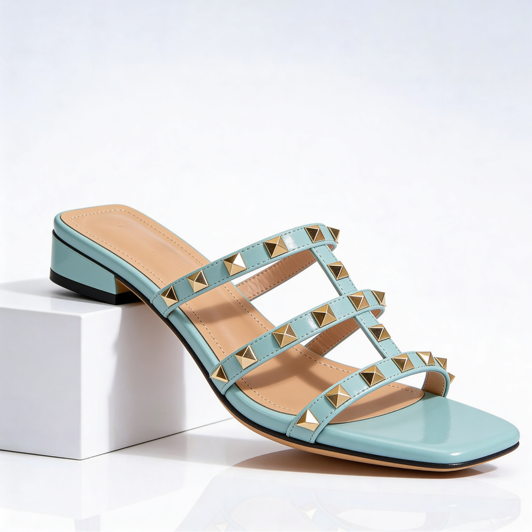 Margot | Studded Square-Toe Sandals