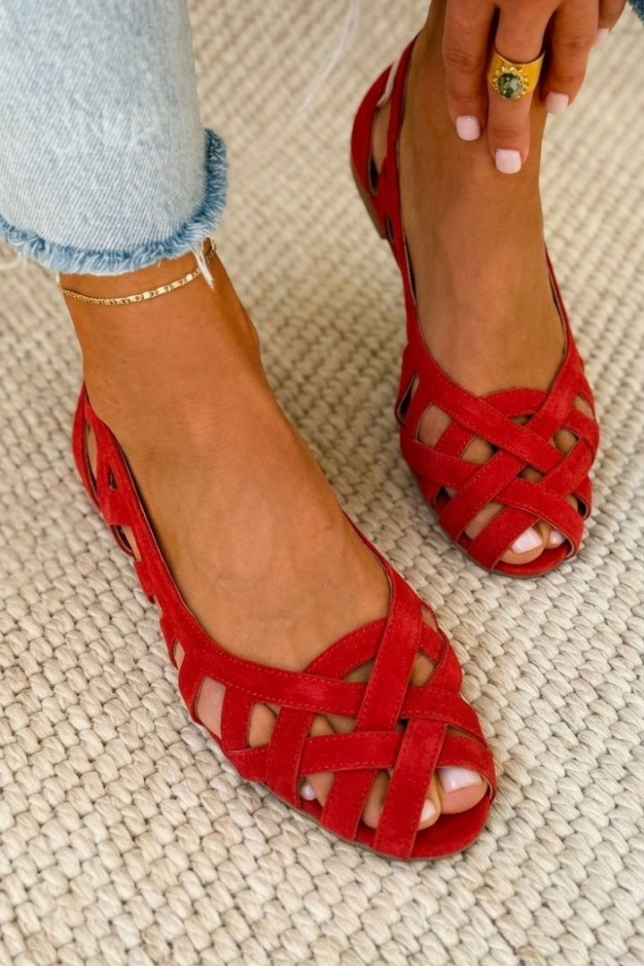 Velmarique | Woven Open-Toe Flat Sandals