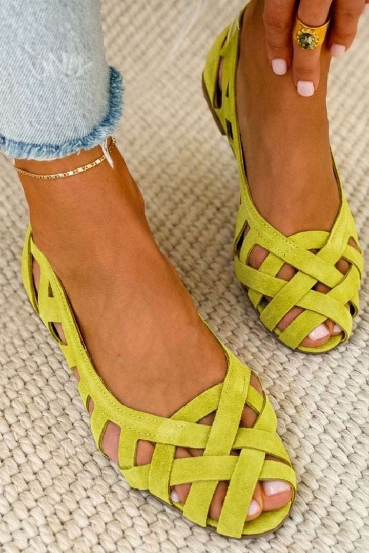Velmarique | Woven Open-Toe Flat Sandals