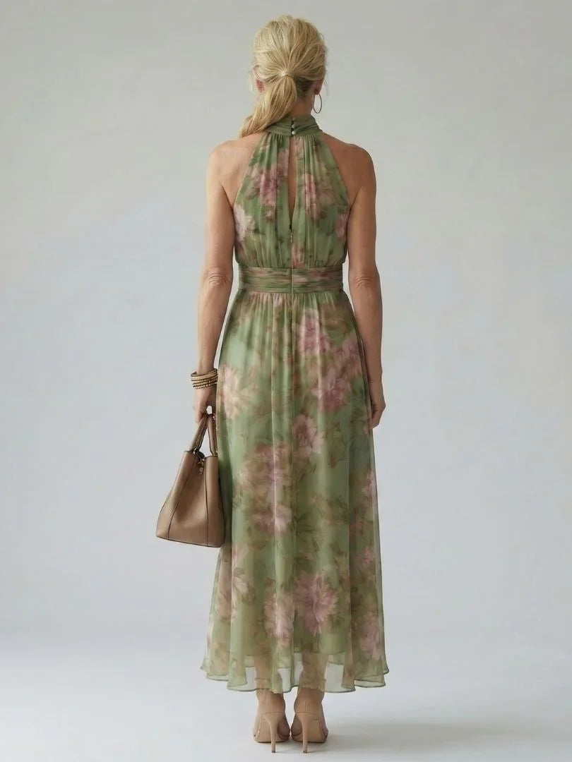 Mirelle - Gathered Halter Midi Dress