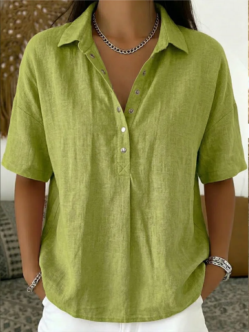 Velmarique® | Blouse with Collar and Button Detail (TEMPORARILY 1+1 FREE!)