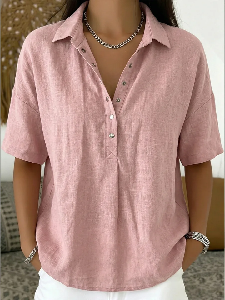 Velmarique® | Blouse with Collar and Button Detail (TEMPORARILY 1+1 FREE!)