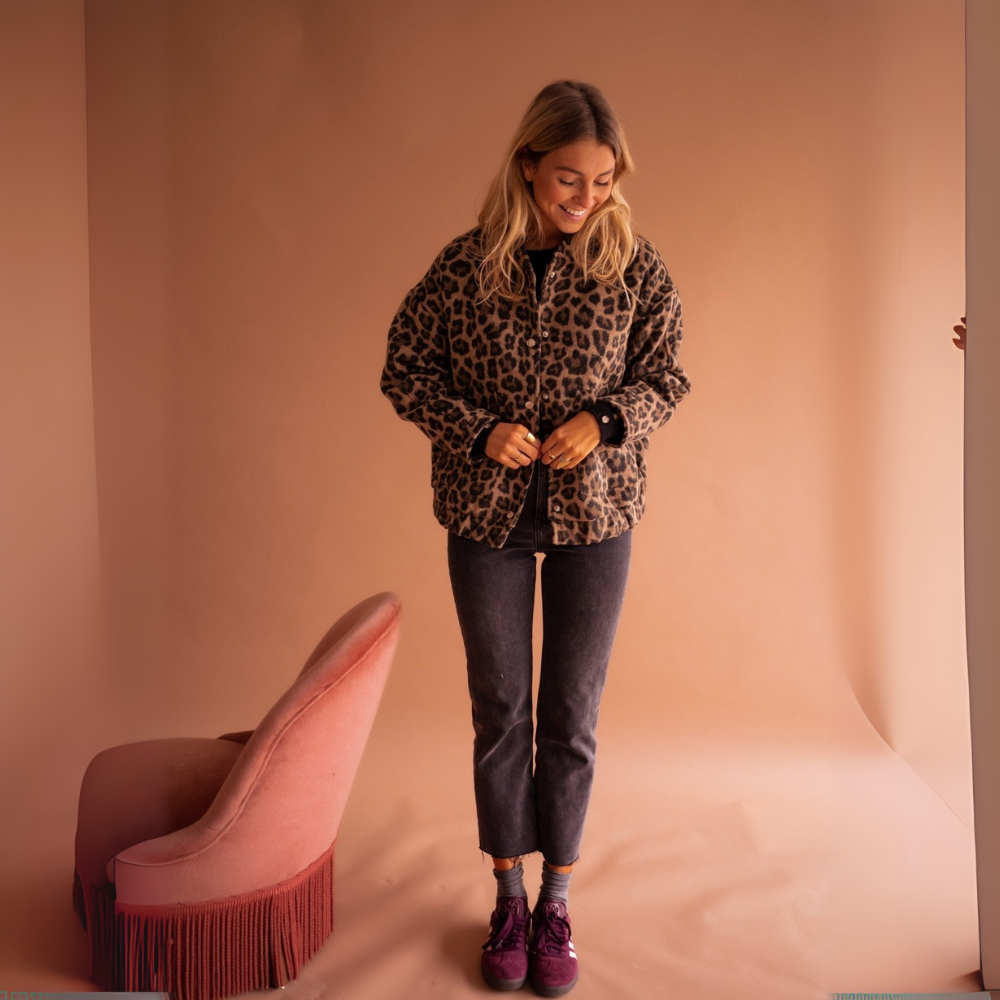 Zahra | Leopard Print Trendy Jacket