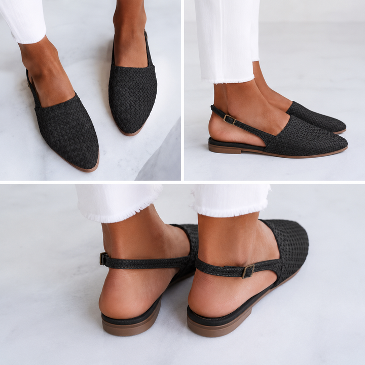 Velmarique™ | Woven Slingback Loafers