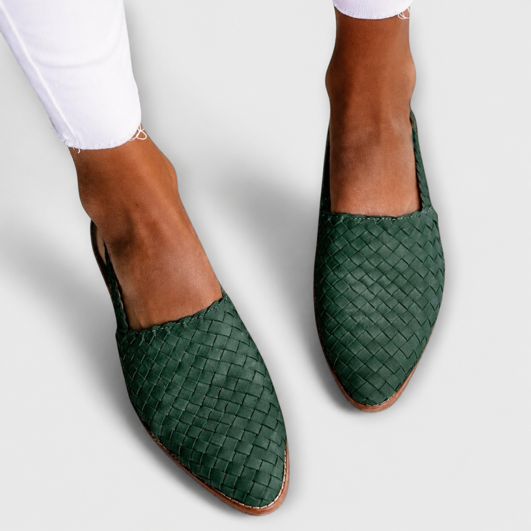 Velmarique™ | Woven Slingback Loafers