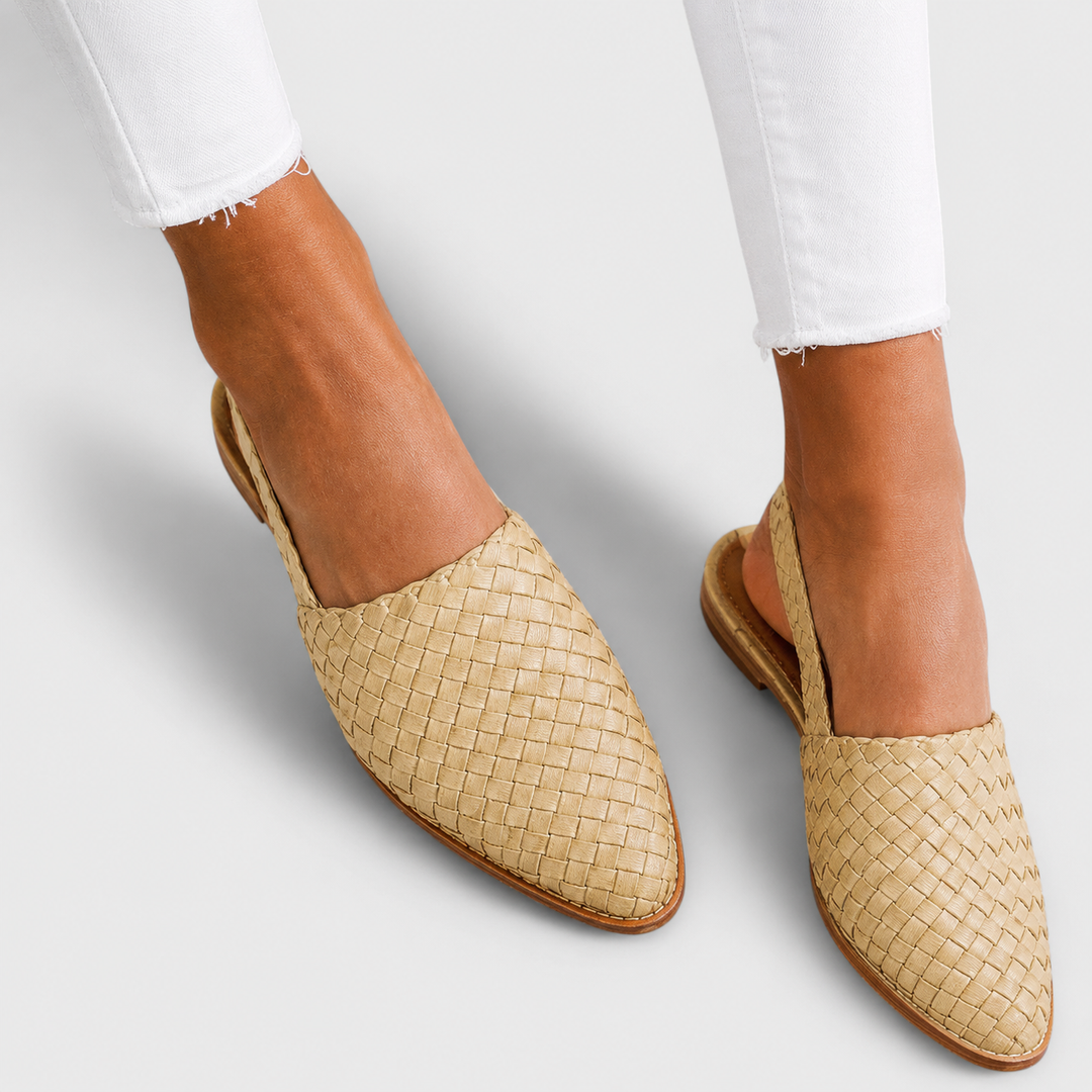 Velmarique™ | Woven Slingback Loafers