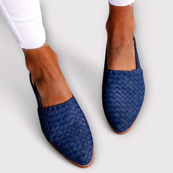 Velmarique™ | Woven Slingback Loafers