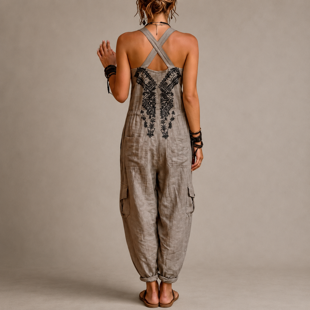 Velmarique™ | Embroidered Boho Jumpsuit
