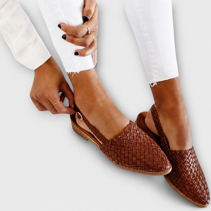 Velmarique™ | Woven Slingback Loafers