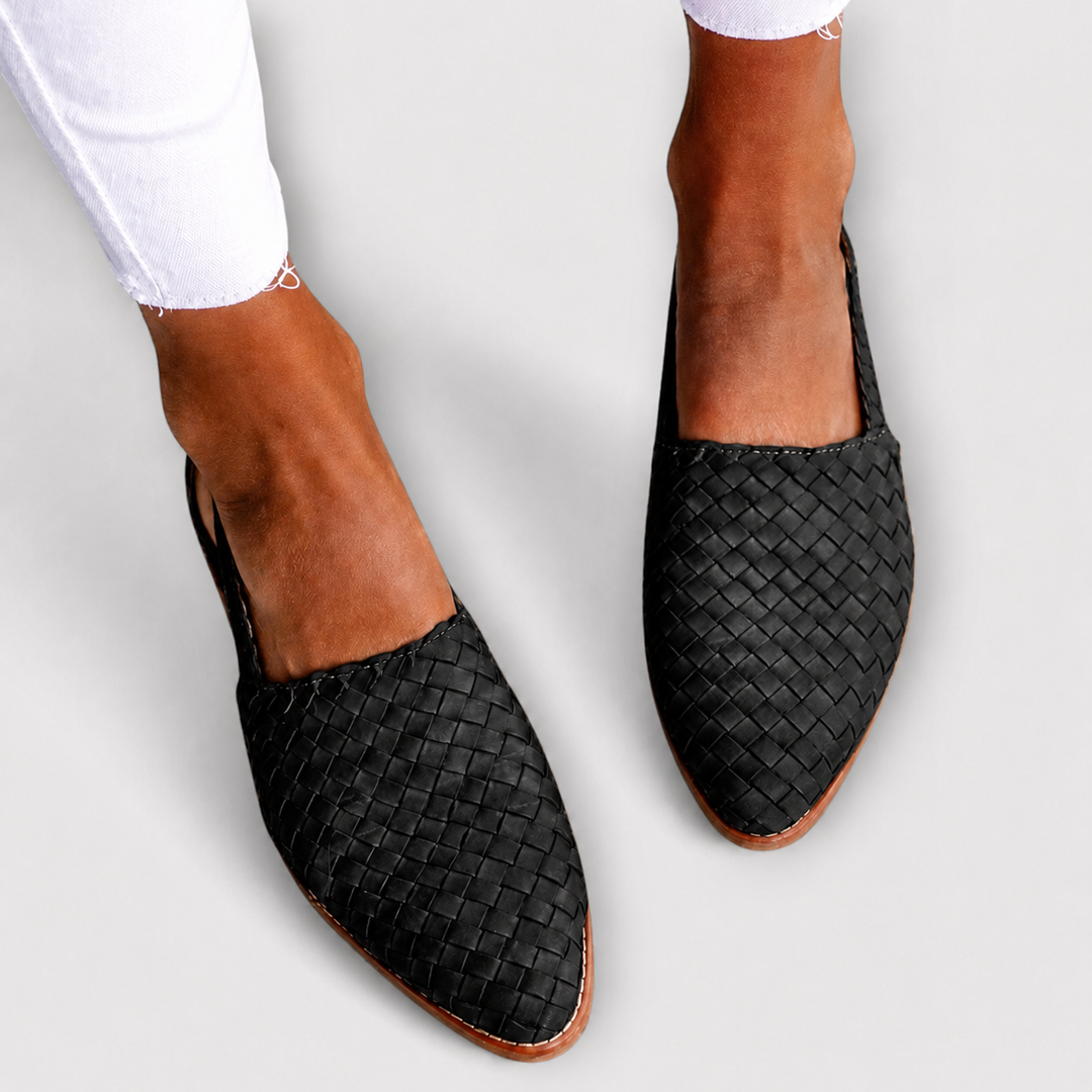 Velmarique™ | Woven Slingback Loafers