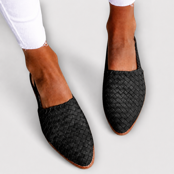Velmarique™ | Woven Slingback Loafers