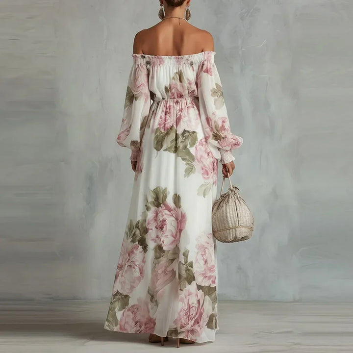Peony | Maxi Dress with Off-the-Shoulder Design