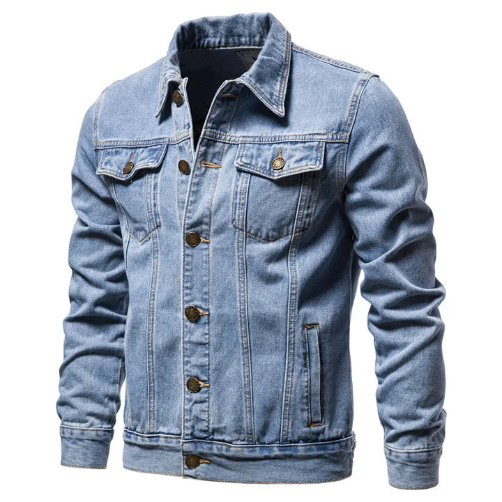 Velmarique™ | Denim Motorcycle Jacket