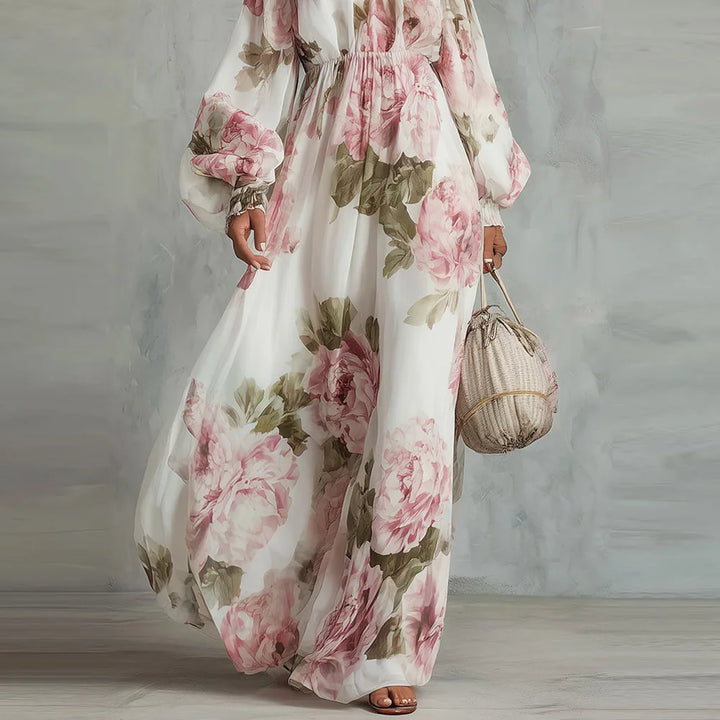 Peony | Maxi Dress with Off-the-Shoulder Design
