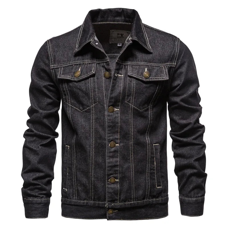 Velmarique™ | Denim Motorcycle Jacket