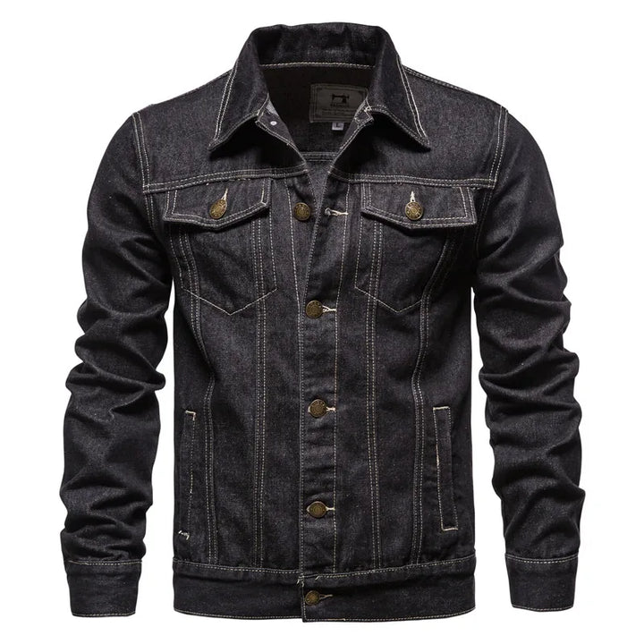 Velmarique™ | Denim Motorcycle Jacket