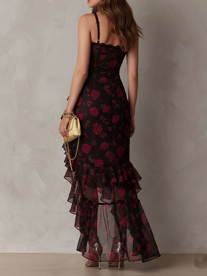 Wiola | Dress with Ruffled Flowers and Ruffles