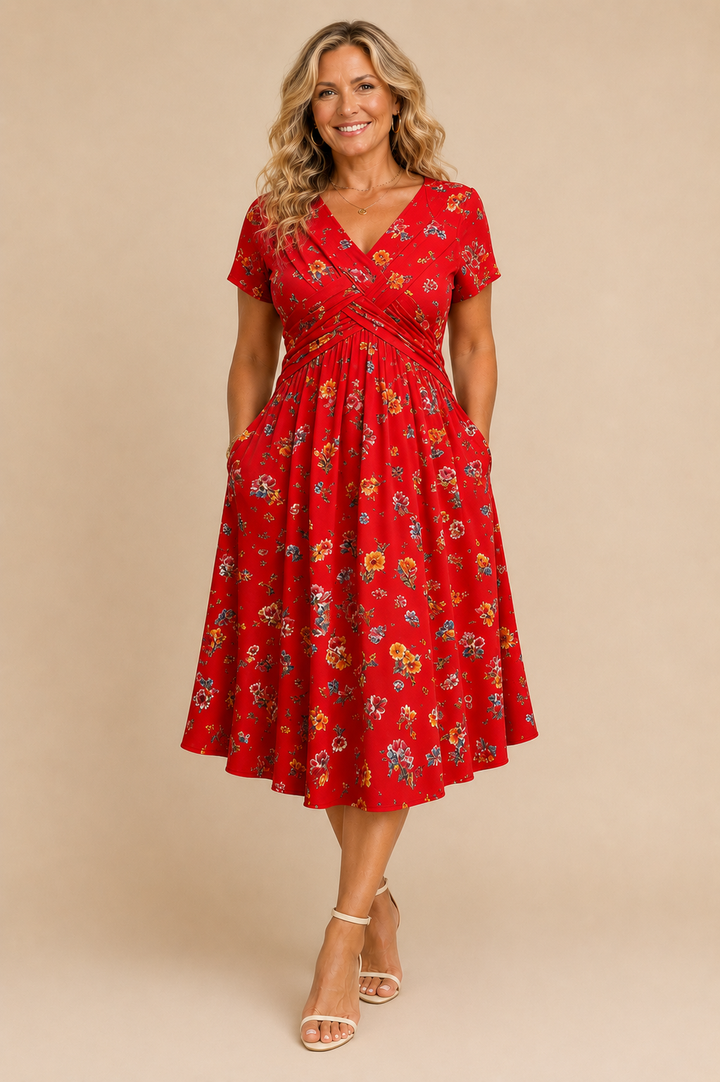 Alina™ Floral Twist Waist Dress