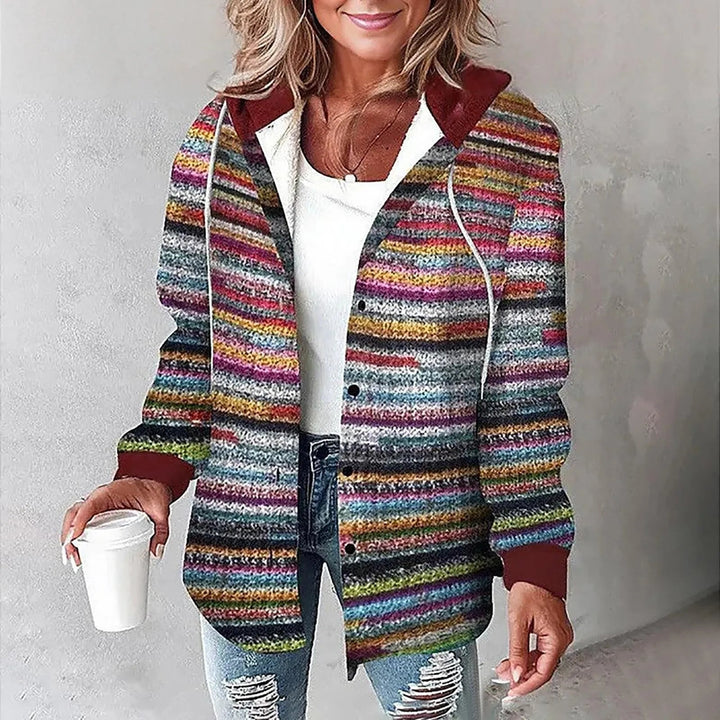 Artemisia | Women's Plaid Hooded Long Cardigan