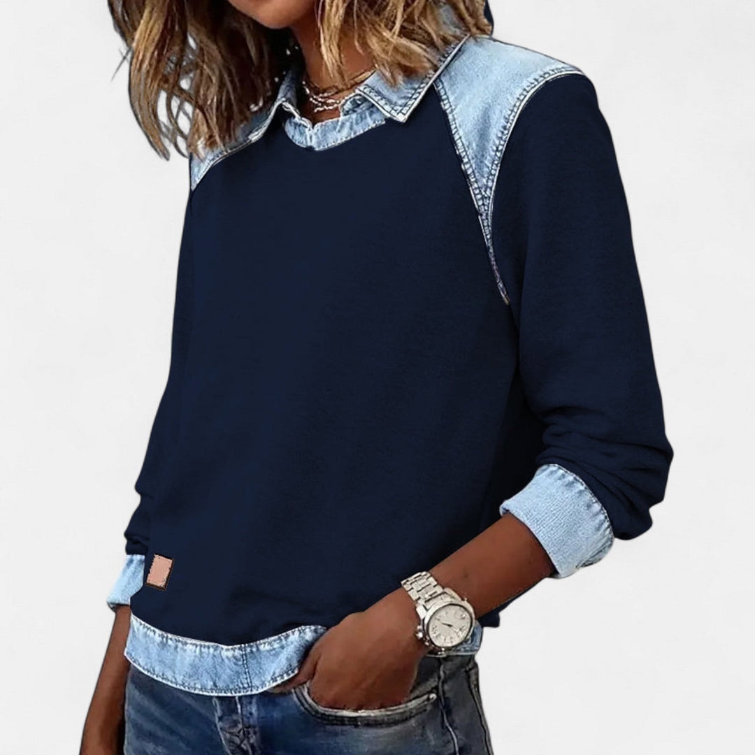 Bronte | Women's Collared Long Sleeve Sweater