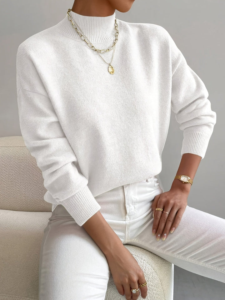 Camille | Women's Mock Neck Long Sleeve Sweater