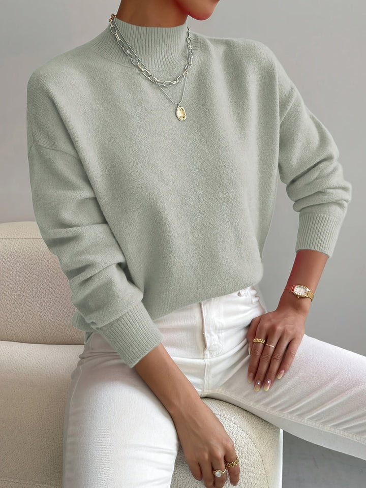 Cleo | Women's Mock Turtleneck Long Sleeve Sweater