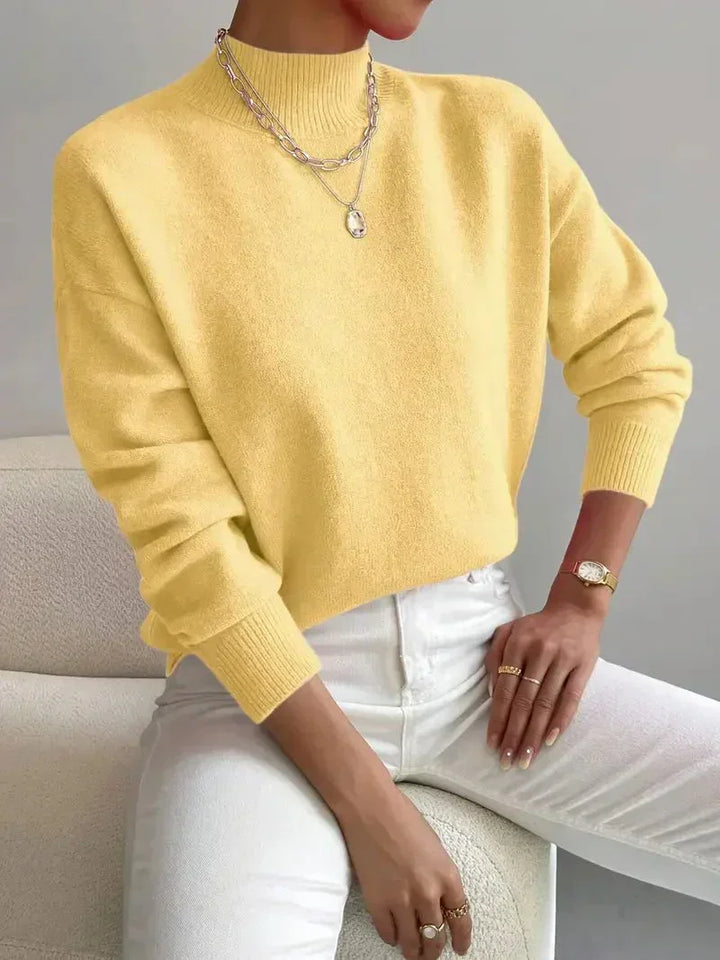 Cleo | Women's Mock Turtleneck Long Sleeve Sweater