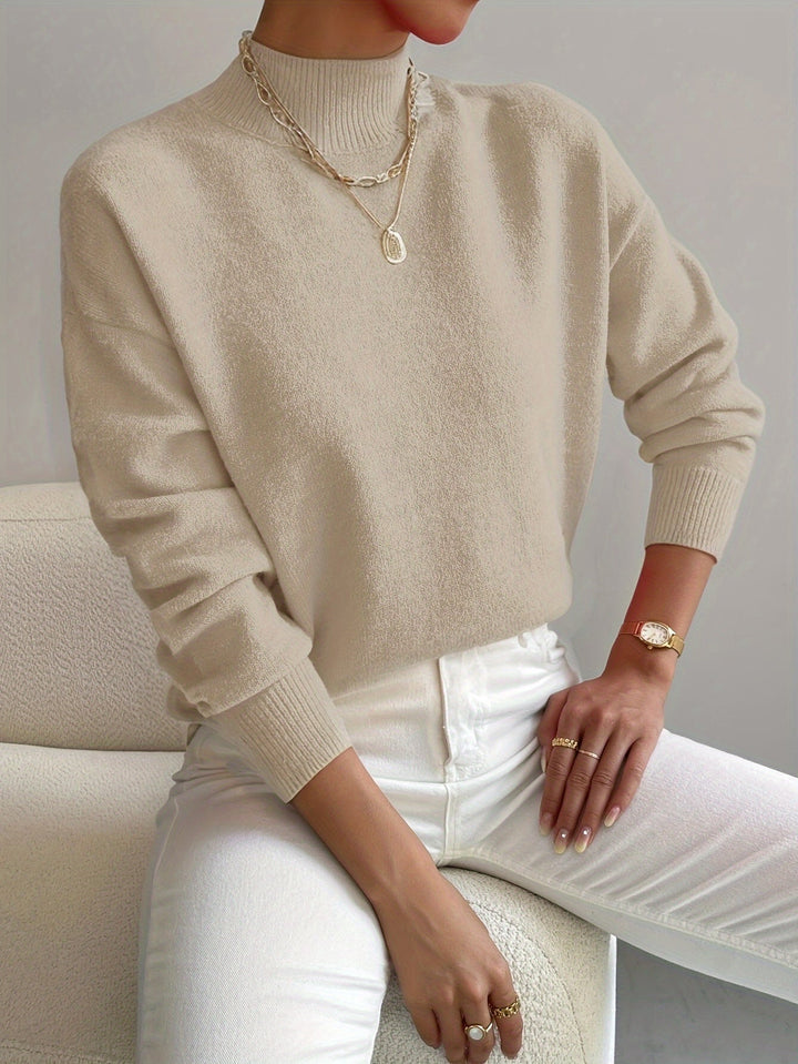 Cleo | Women's Mock Turtleneck Long Sleeve Sweater
