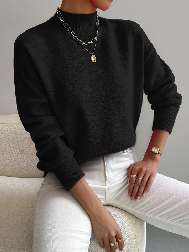 Cleo | Women's Mock Turtleneck Long Sleeve Sweater
