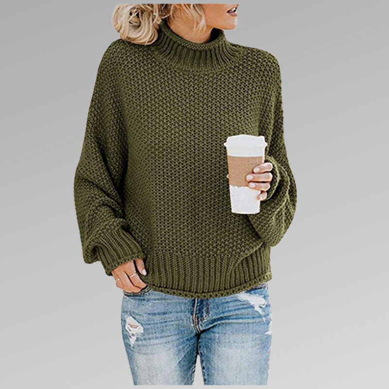 Esmeralda | Women's Turtleneck Long Sleeve Sweater
