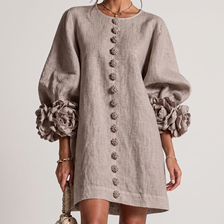 Monique™ | Rosette Sleeve Shift Dress