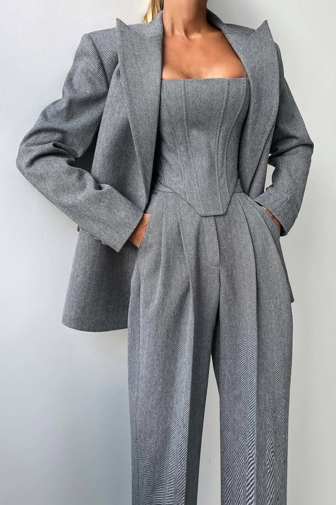 Dolce | Double Breasted Blazer Three-Piece Set