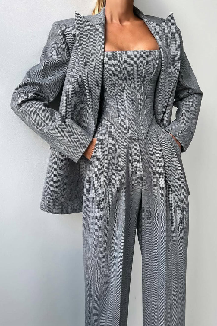 Dolce | Double Breasted Blazer Three-Piece Set