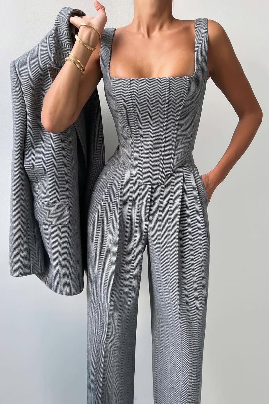 Dolce | Double Breasted Blazer Three-Piece Set