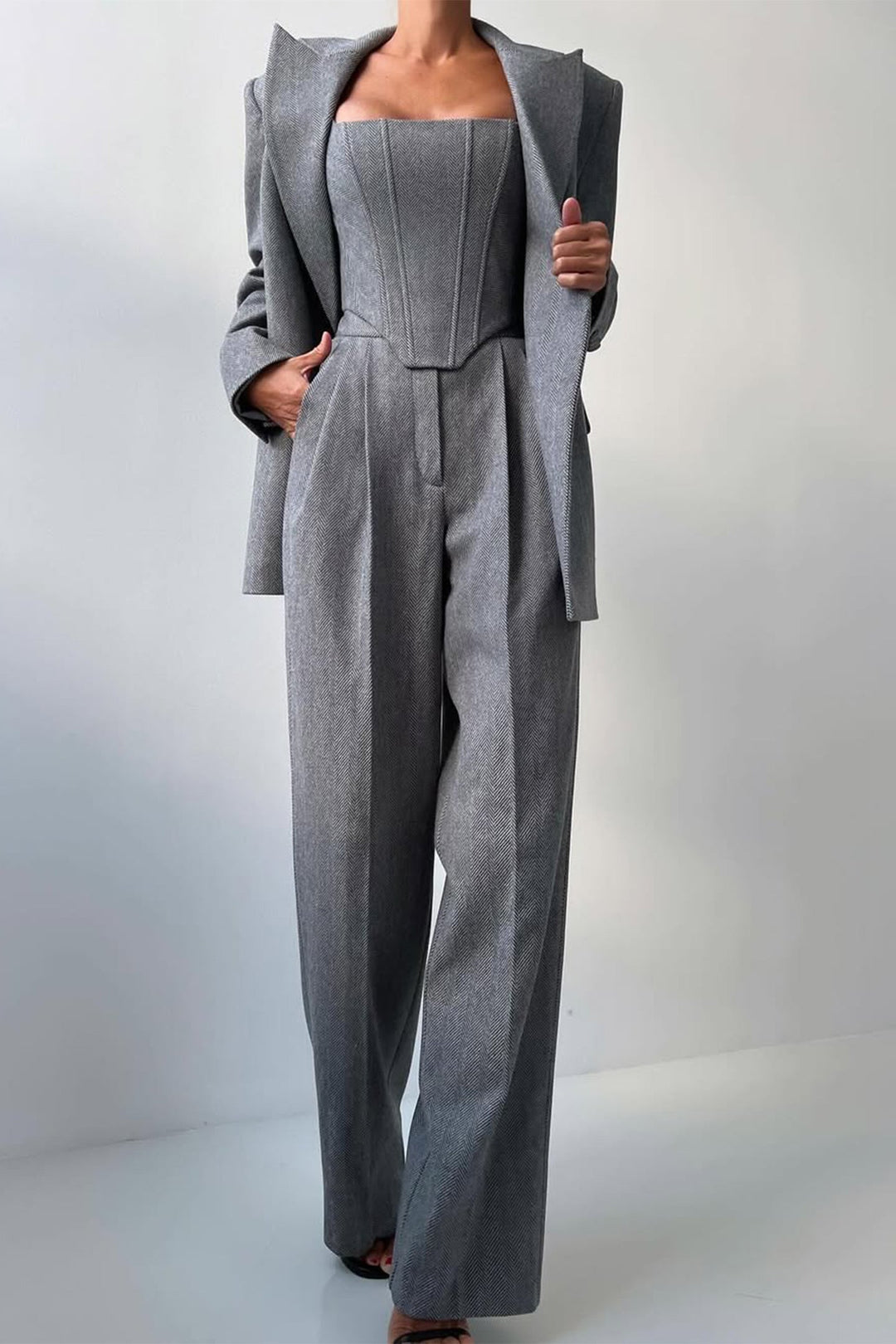 Dolce | Double Breasted Blazer Three-Piece Set
