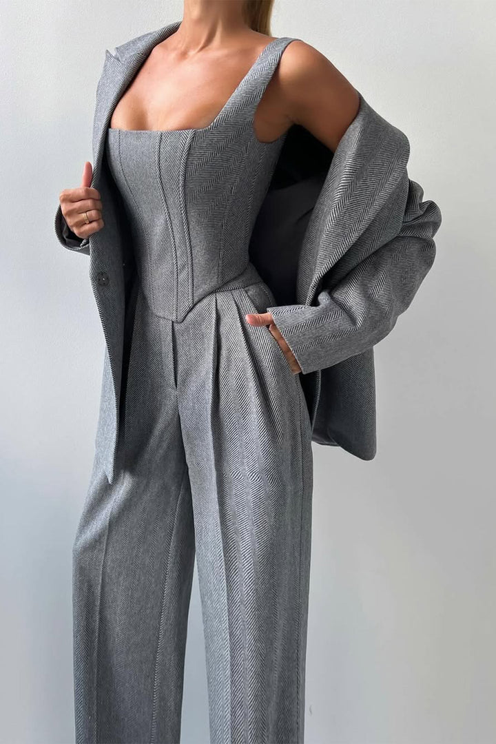 Dolce | Double Breasted Blazer Three-Piece Set