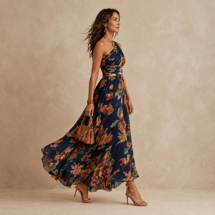 Jade | One-Shoulder Floral Dress