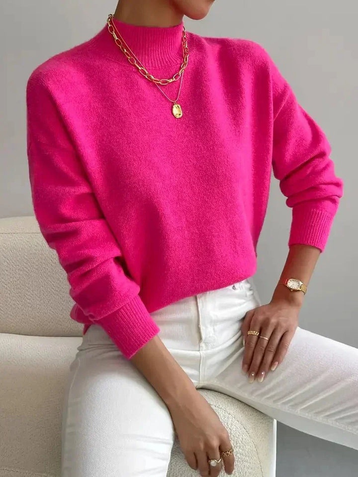 Kendra | Women's Mock Neck Long Sleeve Sweater