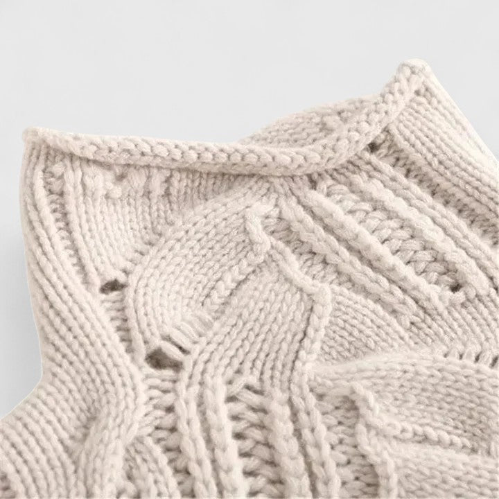 Nerida | Women's Cable Knit Mock Neck Jumper