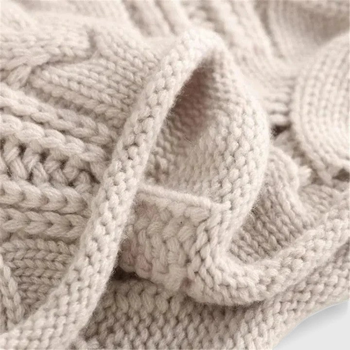 Nerida | Women's Cable Knit Mock Neck Jumper