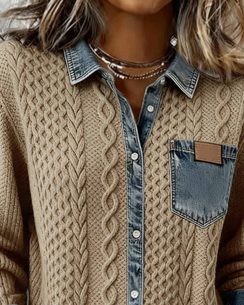 Nerissa | Women's Collared Long Sleeve Knit Top