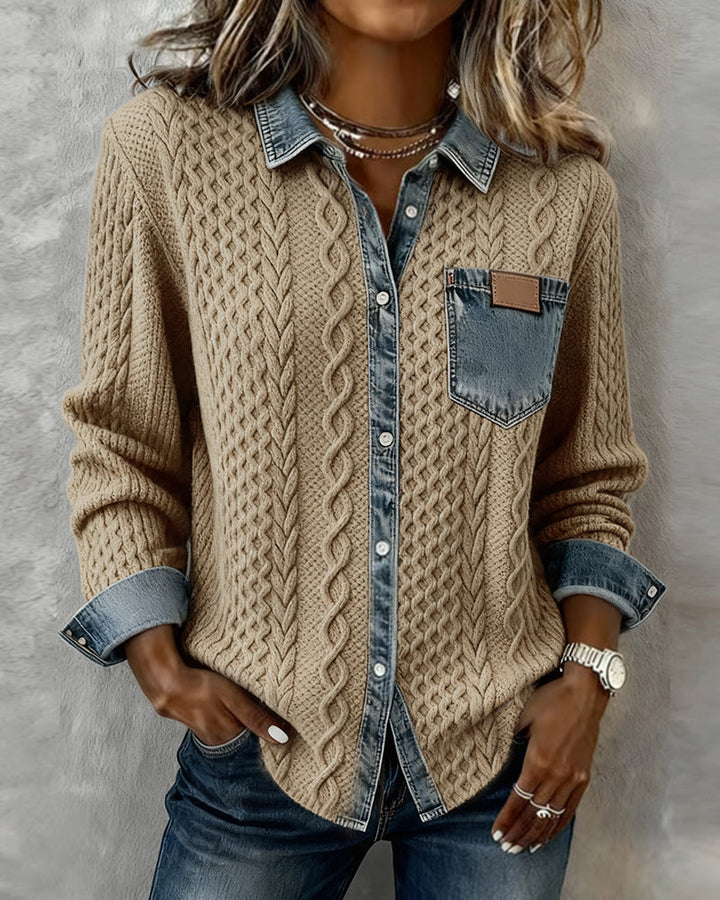 Nerissa | Women's Collared Long Sleeve Knit Top