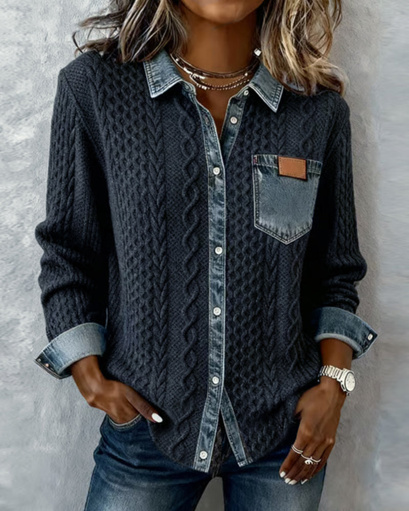 Nerissa | Women's Collared Long Sleeve Knit Top