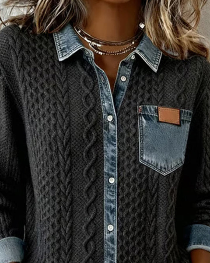 Nerissa | Women's Collared Long Sleeve Knit Top